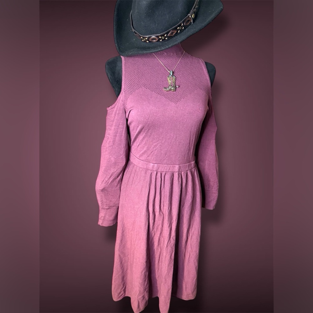 Torrid Cold Shoulder Mock Neck Sweater Dress